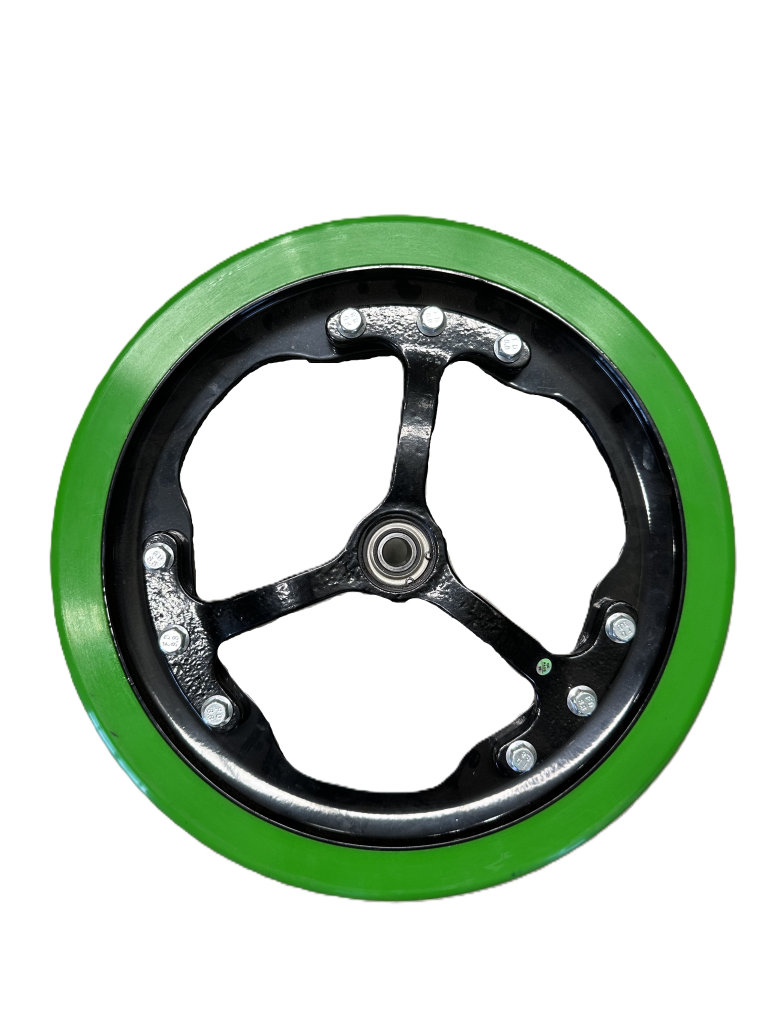Programmable Depth Wheel DEPTH WHEEL ASSY 400x80 WITH GREEN POLYURETHANE TYRE - 300070 - Serafin ...