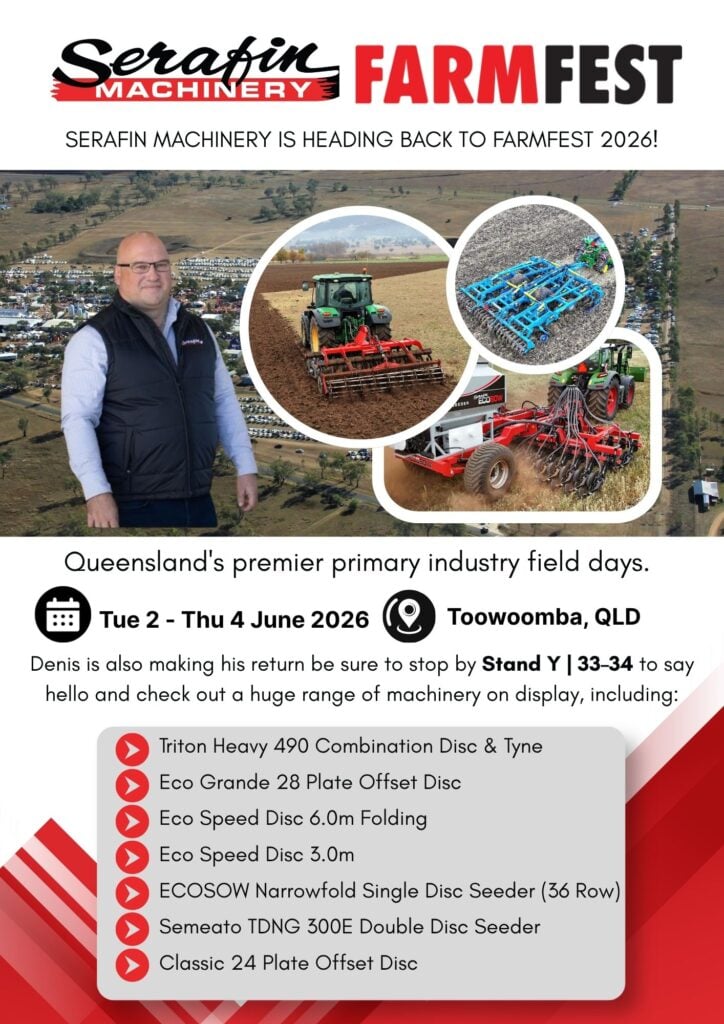 Serafin Machinery is heading back to Farmfest 2026! -